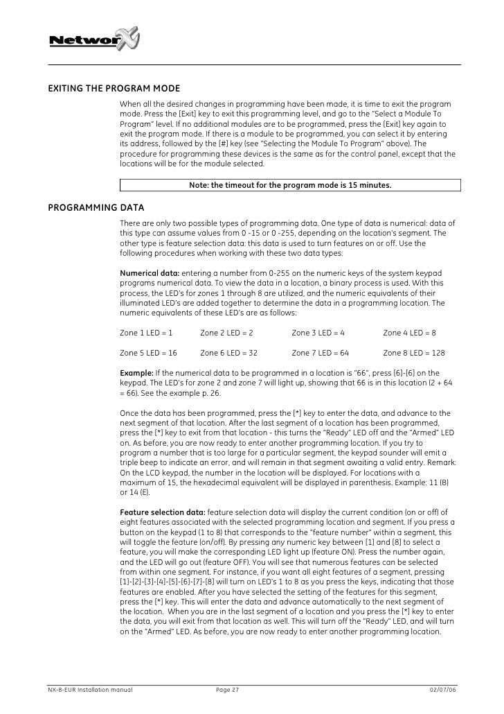 How To Program Caddx Nx 8 Manual