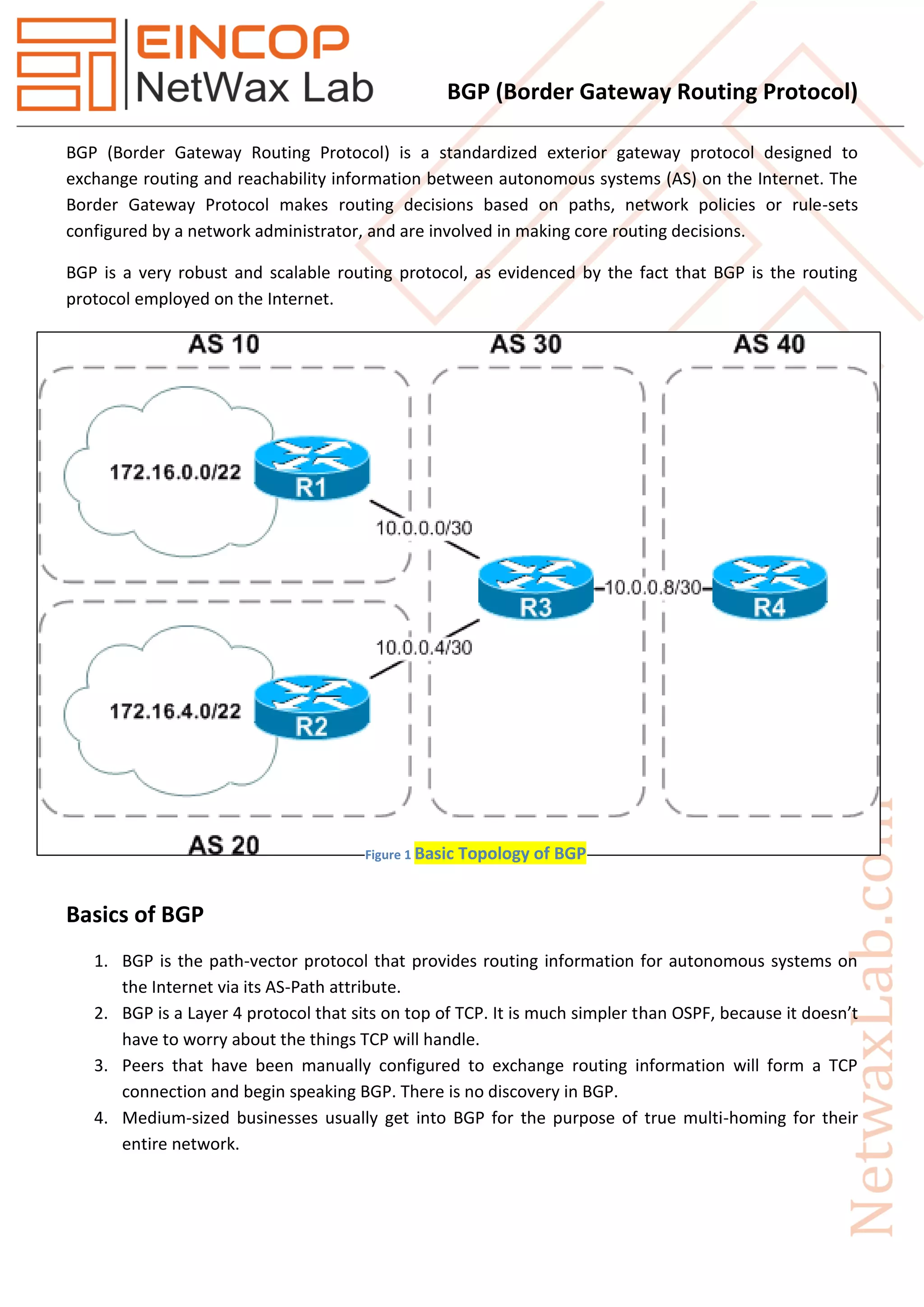 BGP (border gateway routing protocol) | PDF | Internet | Computing