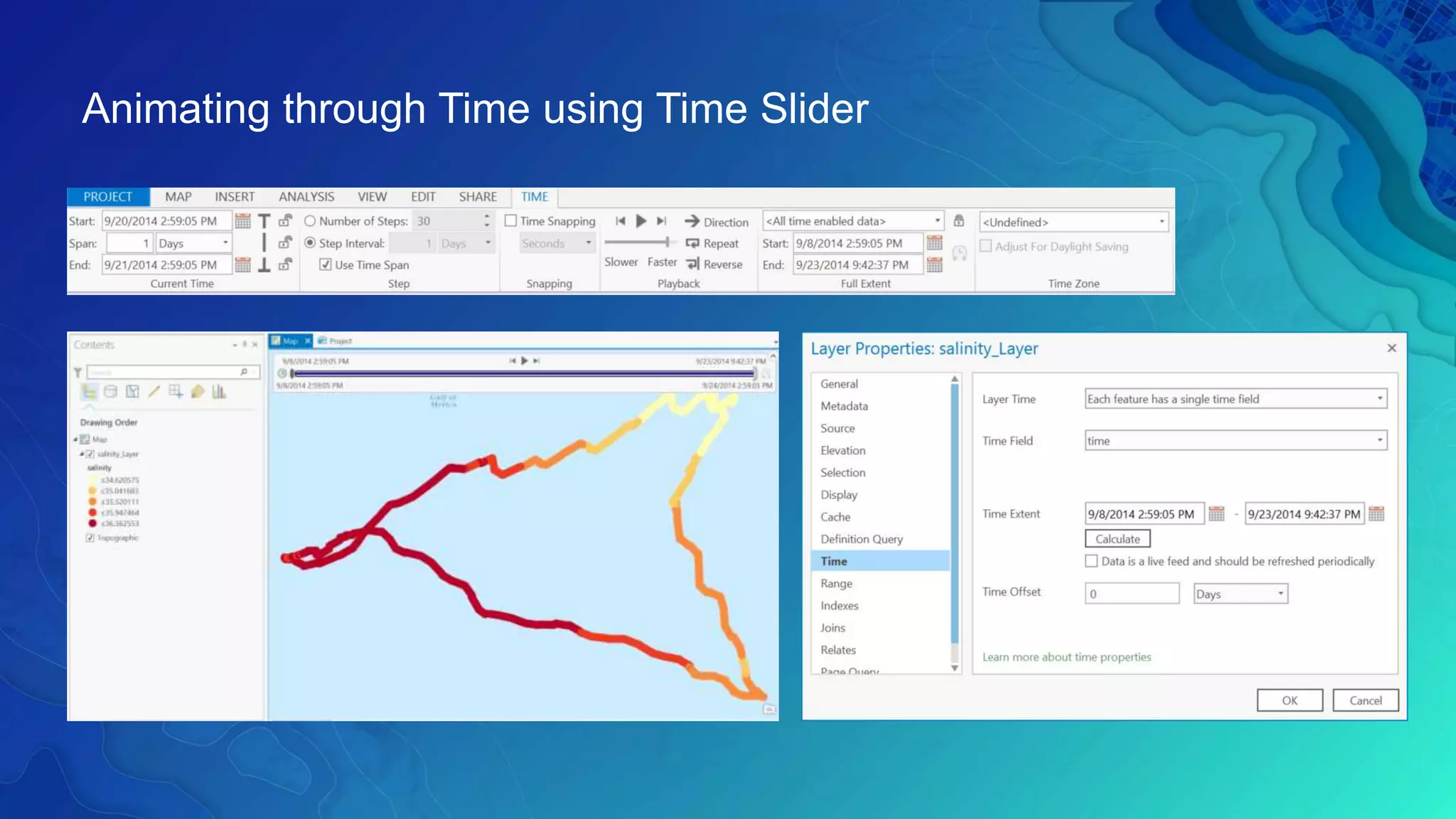 Animating through Time using Time Slider
 