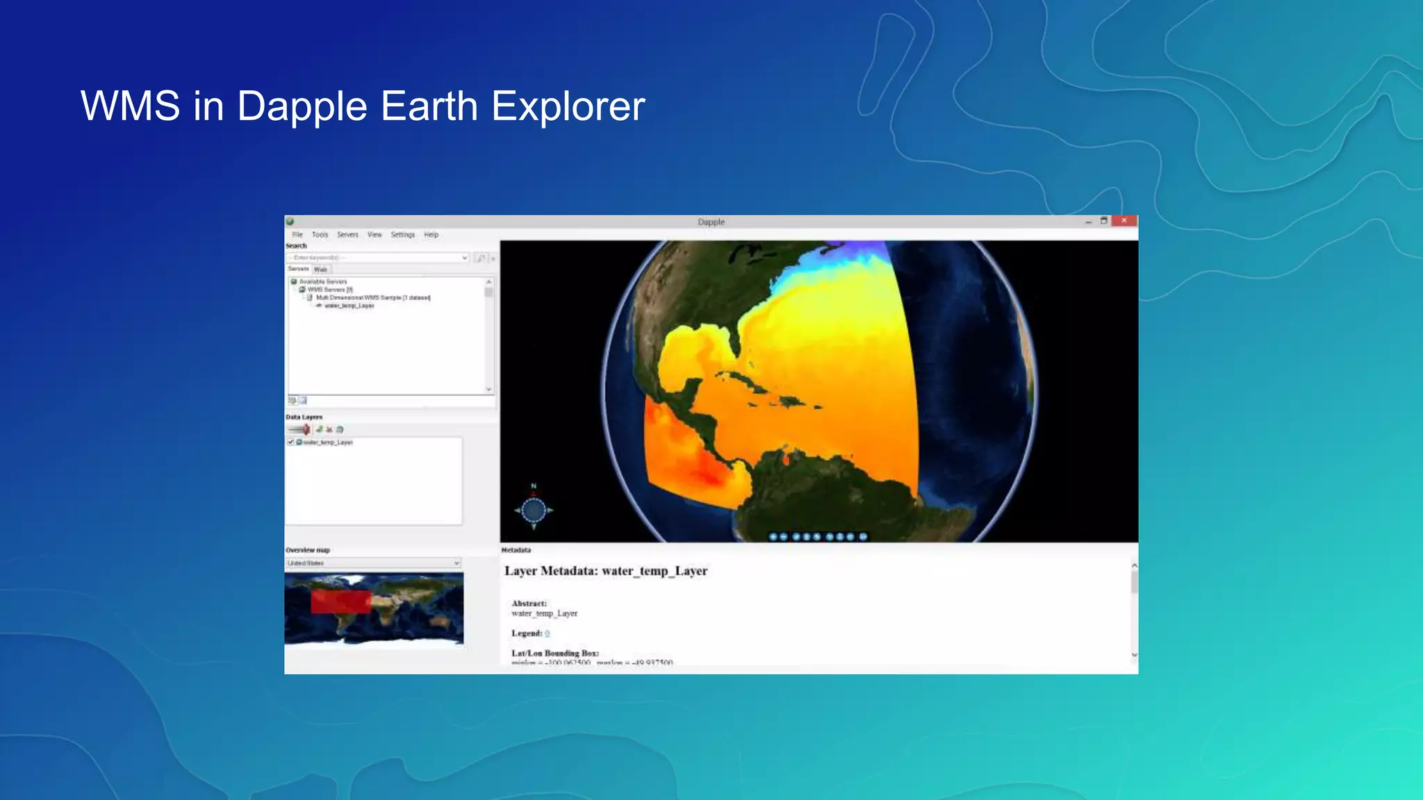 WMS in Dapple Earth Explorer
 