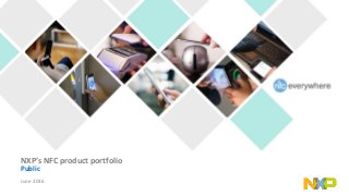 Training
NXP’s NFC product portfolio
June 2016
Public
 