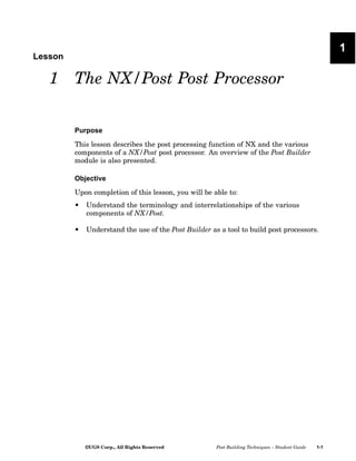 NX post processor [NX CAM]