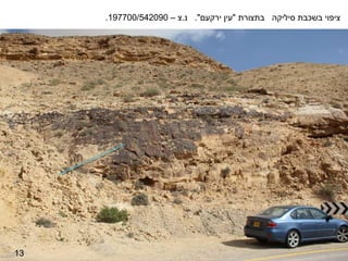 ‫ציפוי בשכבת סיליקה בתצורת "עין ירקעם". נ.צ – 090245/007791.‬




‫31‬
 