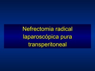 Nefrectomia radical laparoscópica pura transperitoneal 