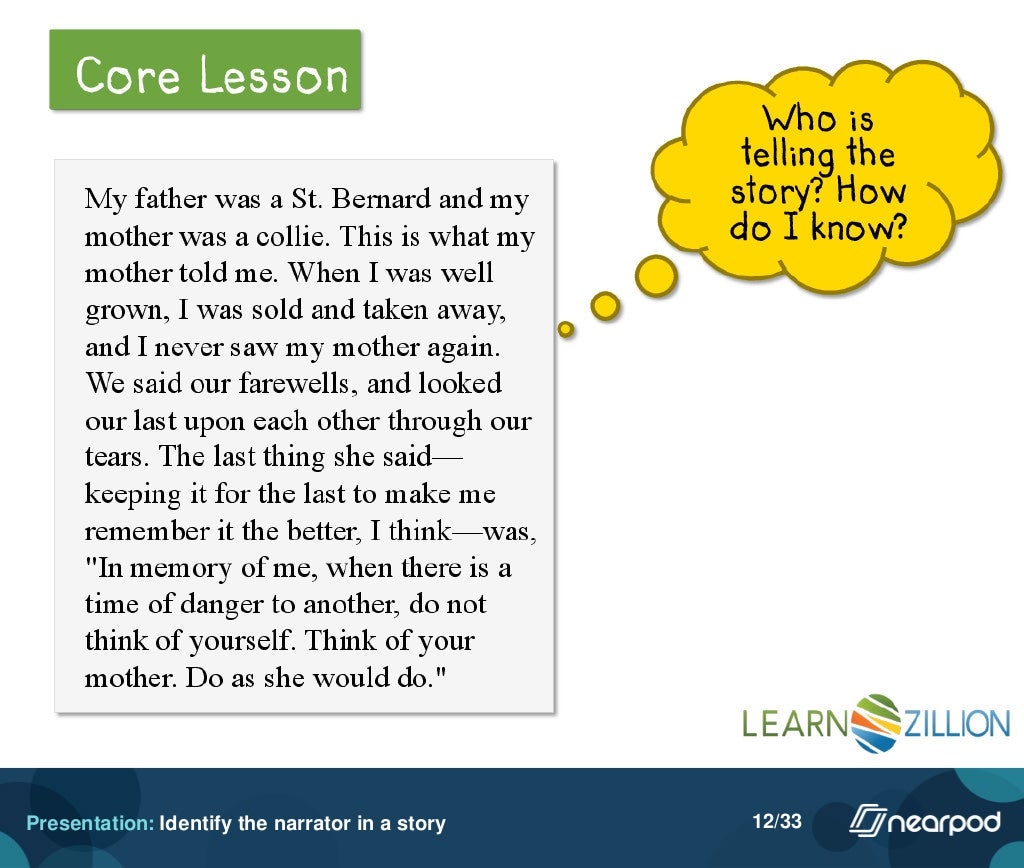 Narrator definition for kids rekaram