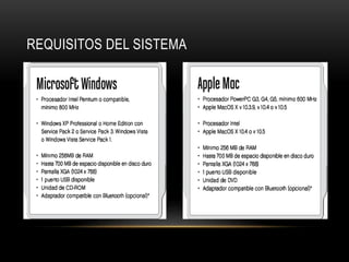REQUISITOS DEL SISTEMA
 