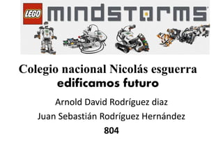 Colegio nacional Nicolás esguerra
edificamos futuro
Arnold David Rodríguez diaz
Juan Sebastián Rodríguez Hernández
804
 