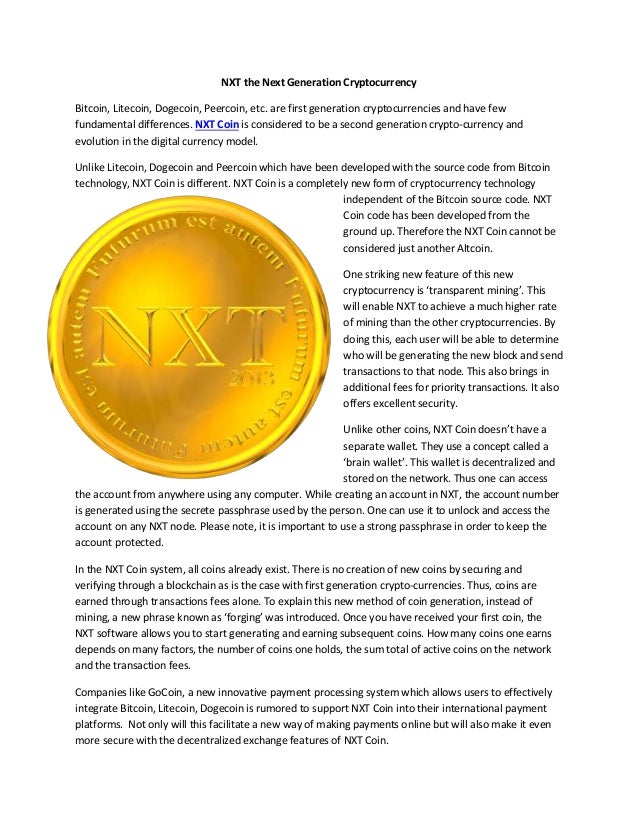 nxt crypto currency list