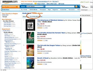 ”The Kindle Killer”

                1. Ecosystem
                WHAT IS NEEDED:
                ‣ Abundance of content




ti 9. 2013()
 