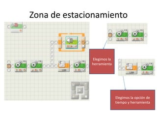 Zona de estacionamiento
Elegimos la opción de
tiempo y herramienta
Elegimos la
herramienta
 
