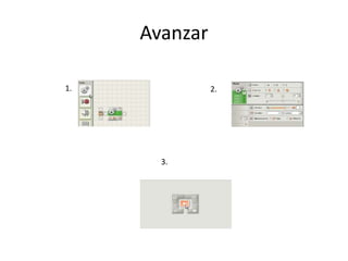 Avanzar
1. 2.
3.