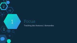 Focus
Tracking des features / demandes
1
 