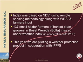 Weather insurance in practice, Ethiopia 