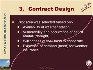 Weather insurance in practice, Ethiopia 