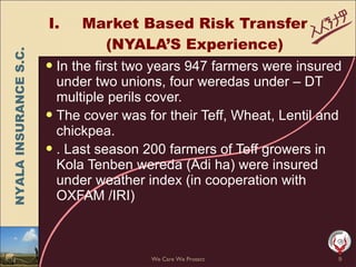 Weather insurance in practice, Ethiopia 