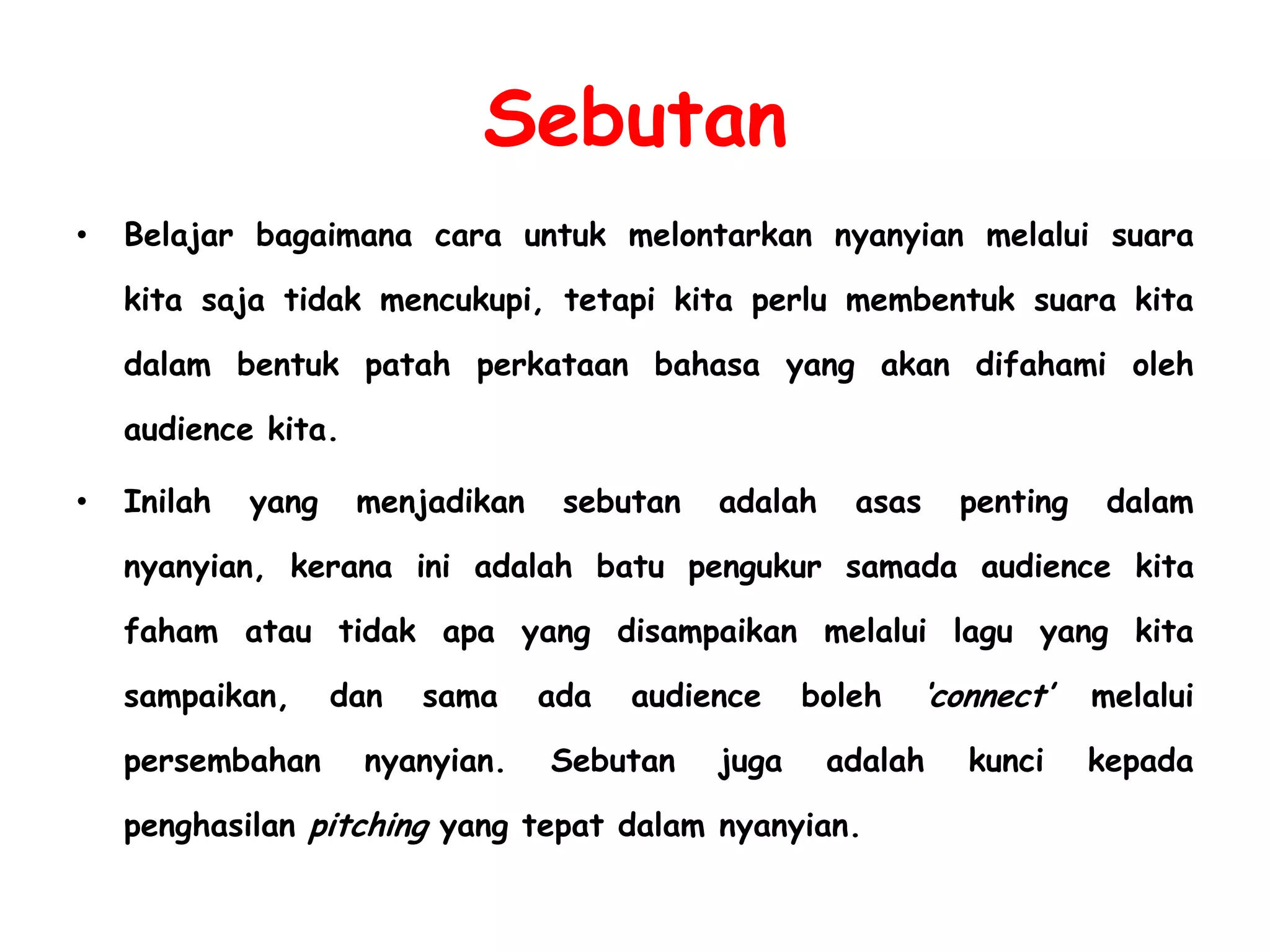 Nyanyian dan suara dalam nyanyian | PPTX