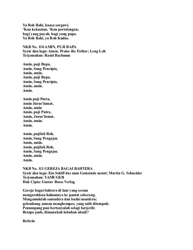 Nyanyian Kidung Baru Nkb
