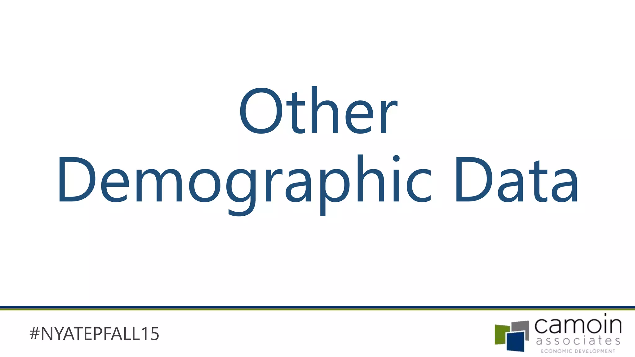 #NYATEPFALL15
Other
Demographic Data
 