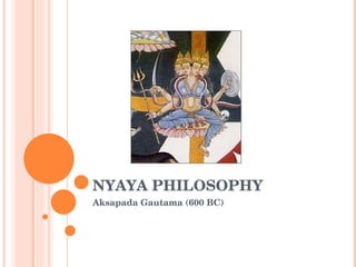 NYAYA PHILOSOPHY  Aksapada Gautama (600 BC) 