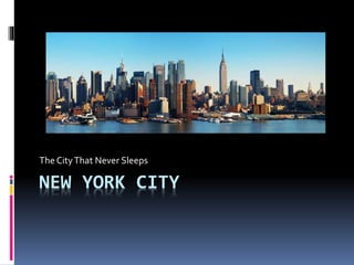 NEW YORK CITY
The CityThat Never Sleeps
 