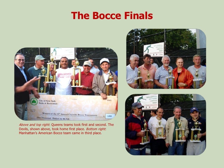 NYC Annual Citywide Bocce Tournament