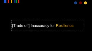 [Trade off] Inaccuracy for Resilience
 