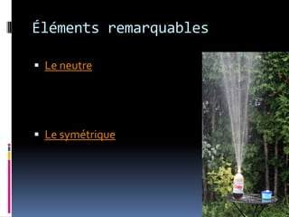 Éléments remarquablesLe neutreLe symétrique