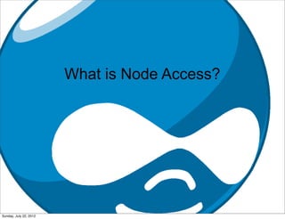 What is Node Access?




Sunday, July 22, 2012
 