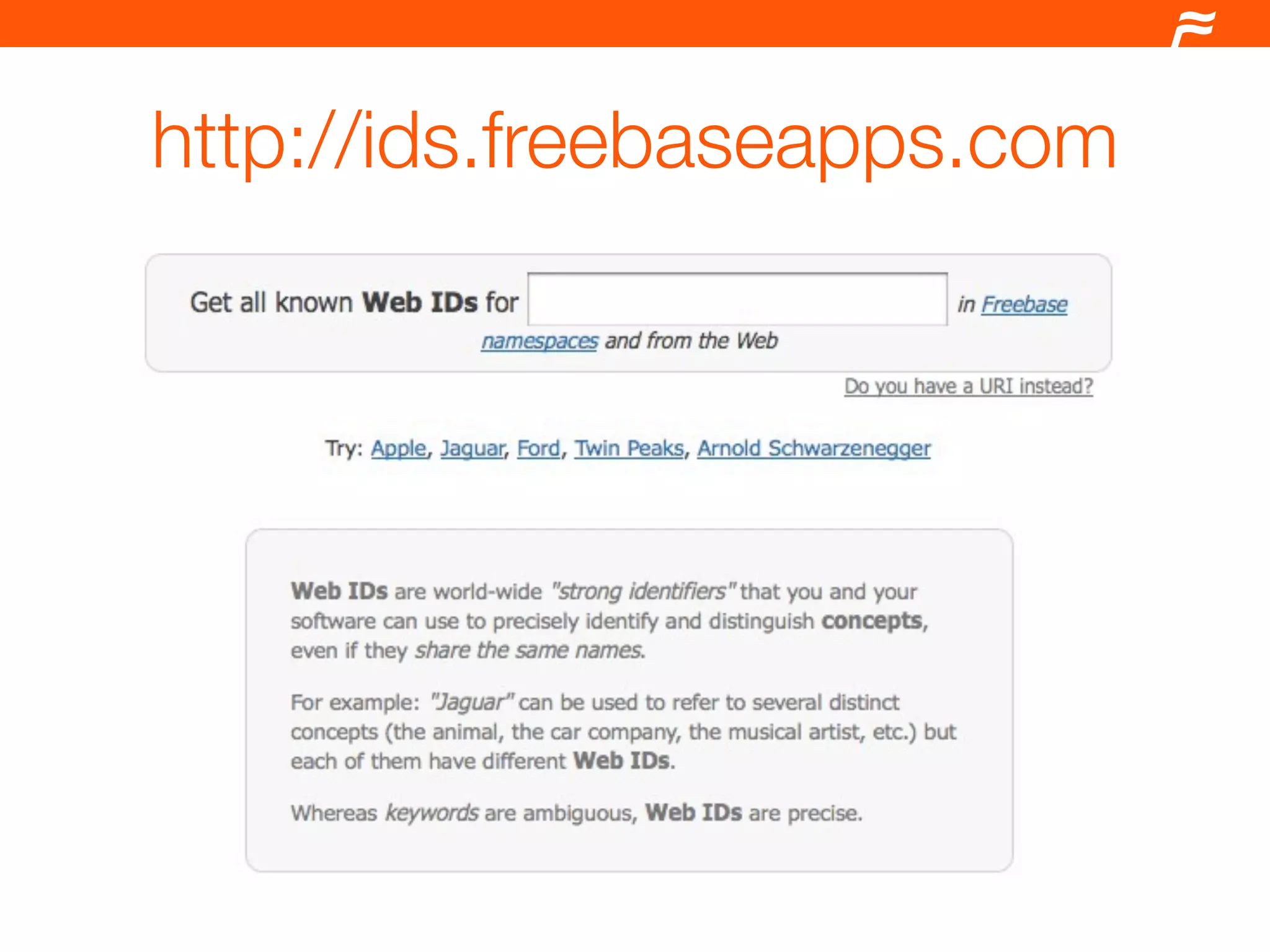 http://ids.freebaseapps.com
 