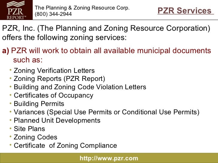 PZR Offers Zoning Analysis, Zoning Reports and Zoning Due Diligence f…