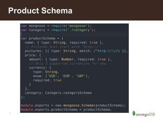 *
Product Schema
 