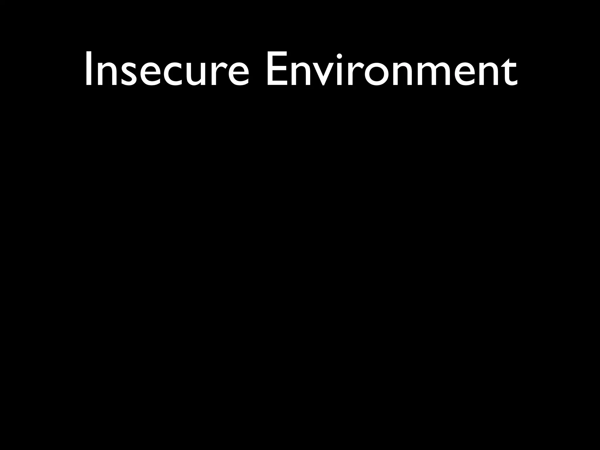Insecure Environment 
