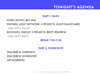 NYC-CHI Connected Spaces: NYC IoT Event, September 5, 2013