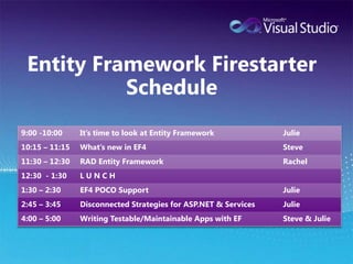 Entity Framework FirestarterSchedule