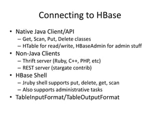 Nyc hadoop meetup introduction to h base | PPT