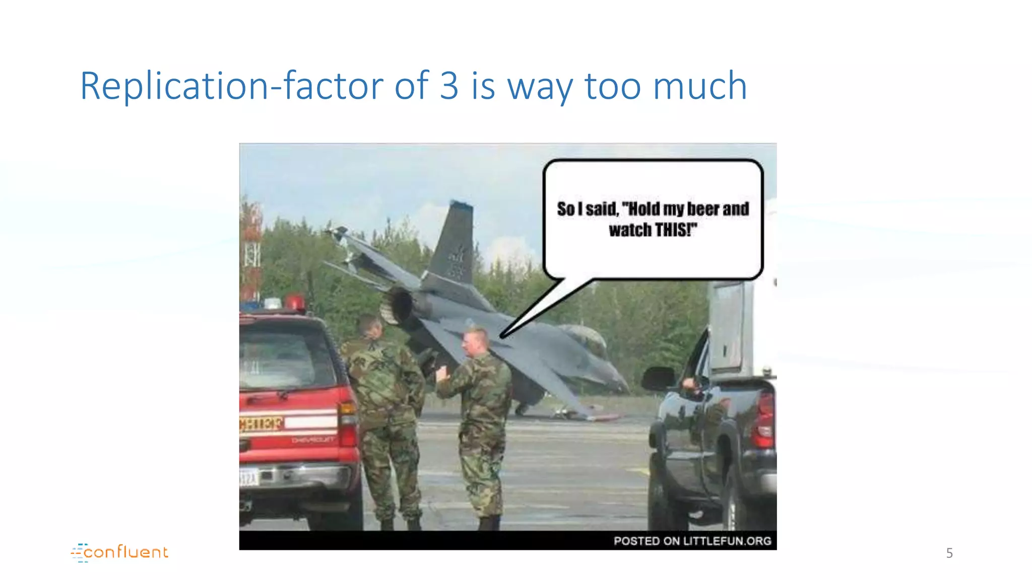 Replication-factor of 3 is way too much
5