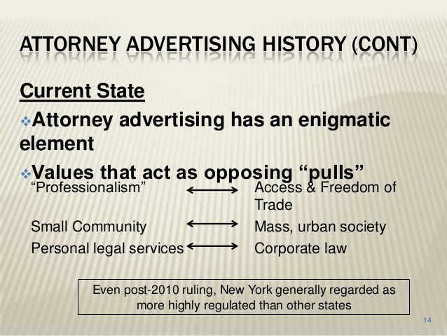 NYCLA attorney advertising pres 2013