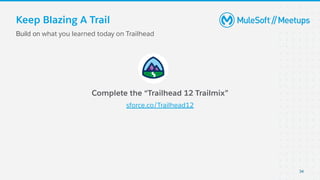 Keep Blazing A Trail
Complete the “Trailhead 12 Trailmix”
sforce.co/Trailhead12
Build on what you learned today on Trailhead
34
 