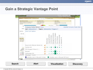 Gain a Strategic Vantage Point Discovery Search Alert Visualization Discovery 