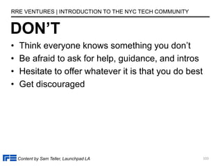 The Guide to NYC Tech  Slide 104