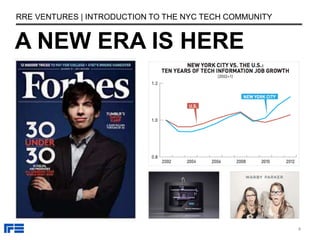 4
A NEW ERA IS HERE
RRE VENTURES | INTRODUCTION TO THE NYC TECH COMMUNITY
 