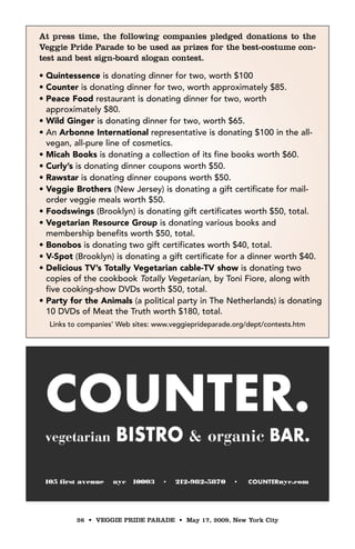 NYC Veggie Pride Flyer