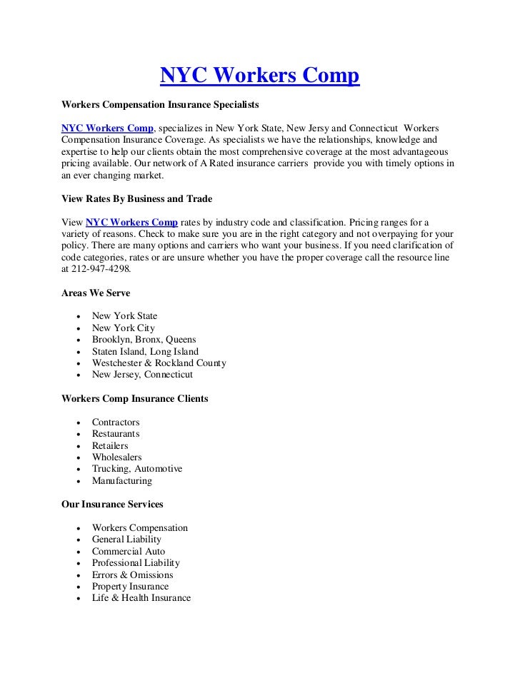 Nyc workers comp