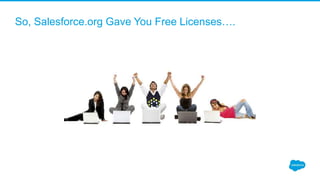 So, Salesforce.org Gave You Free Licenses….
 