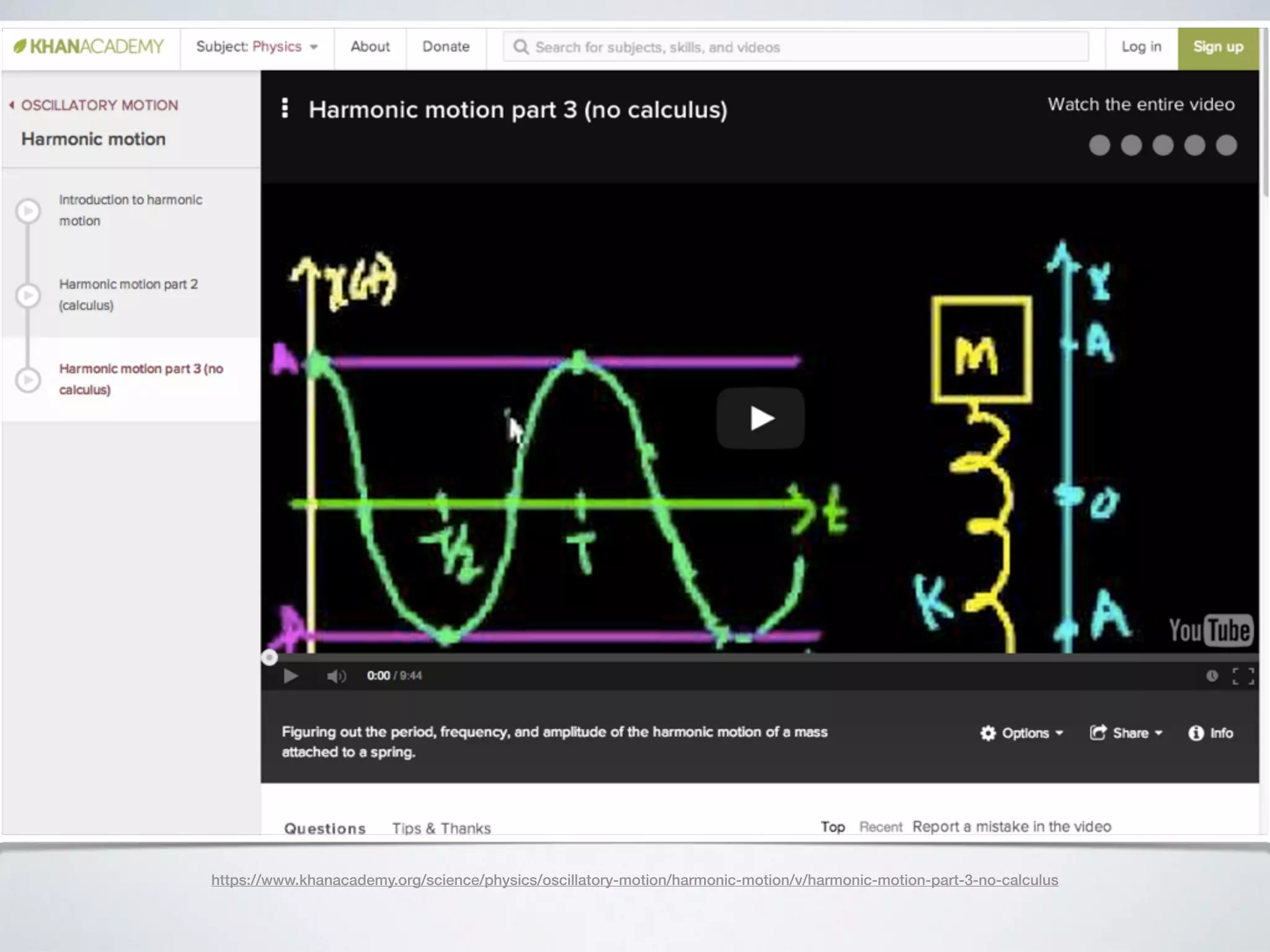 implications for 
FACULTY & STAFF 
https://www.khanacademy.org/science/physics/oscillatory-motion/harmonic-motion/v/harmonic-motion-part-3-no-calculus 
 