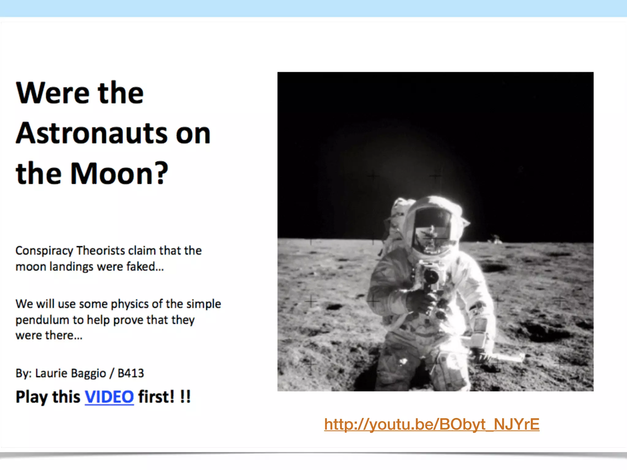 PHYS101: 
Energy and Waves 
3. Successes 
http://youtu.be/BObyt_NJYrE 
 