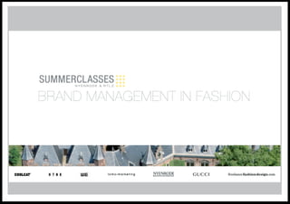 Nyenrode -NyMaS - Master class - Brand management in fashion 