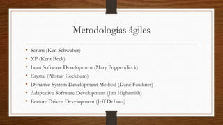 Agenda
• Motivación
• Manifiesto Ágil
• Principios Manifiesto Ágil
• Implementación de prácticas ágiles
• Bibliografía
 