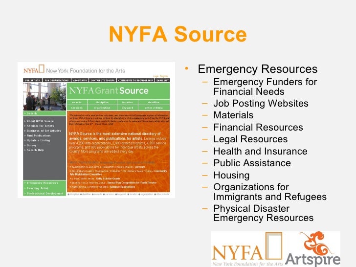 NYFA Services and Resources Presentation
