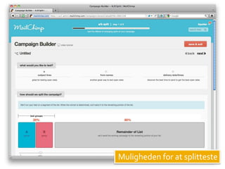 Muligheden for at splitteste
 